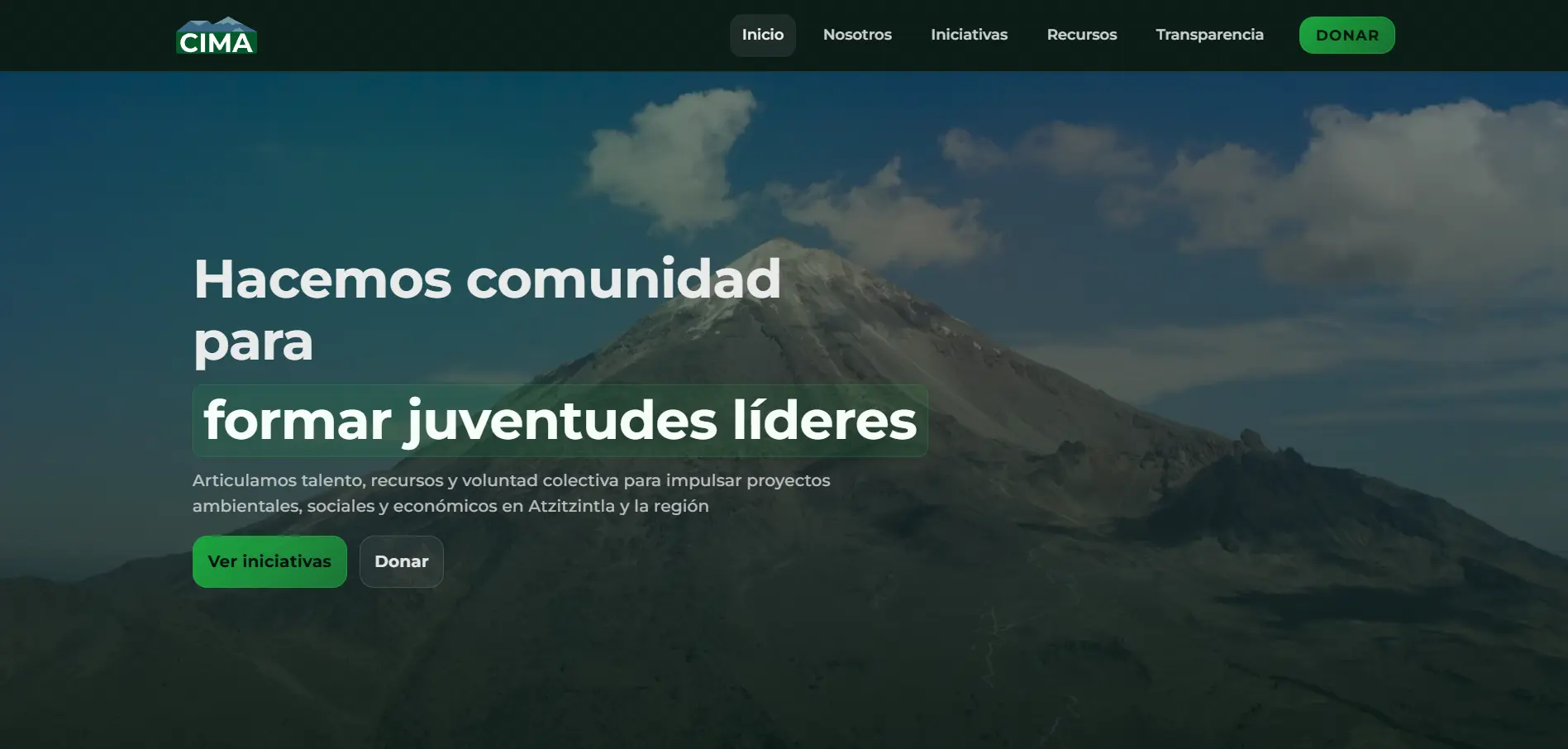Sitio web CIMA A.C. screenshot 1